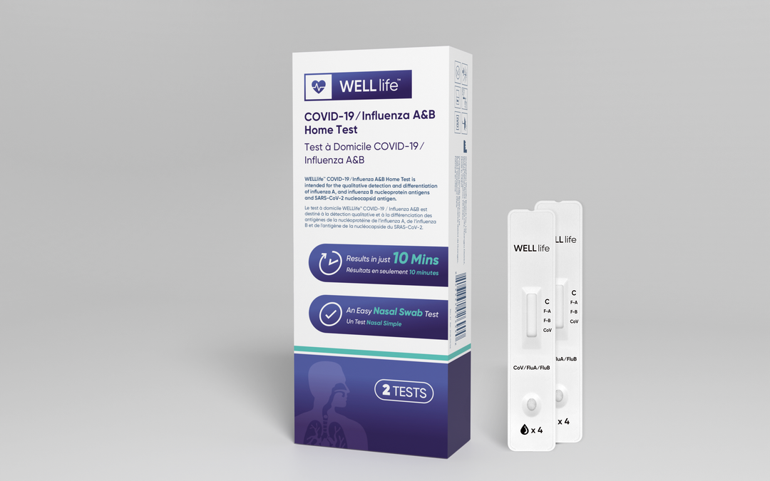 WELL Life™ COVID-19 / Influenza A&B Home Test -Health Canada Authorized