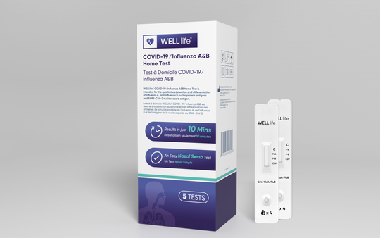 WELL Life™ COVID-19 / Influenza A&B Home Test -Health Canada Authorized