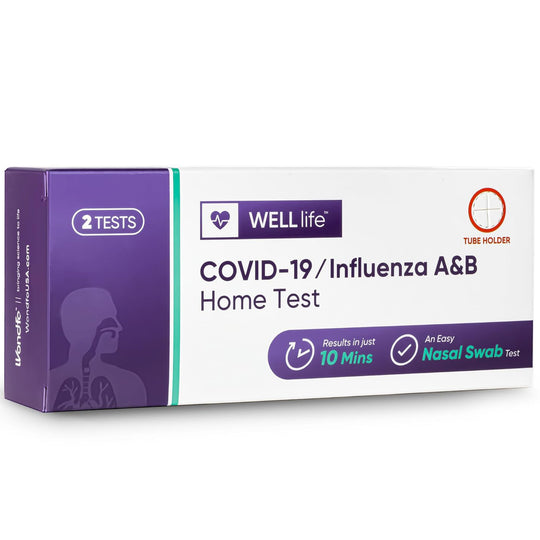 Well Life 【CLEARANCE】WELL Life™ COVID-19 / Influenza A&B Home Test, 2 Tests (EXP:2/5/2026)
