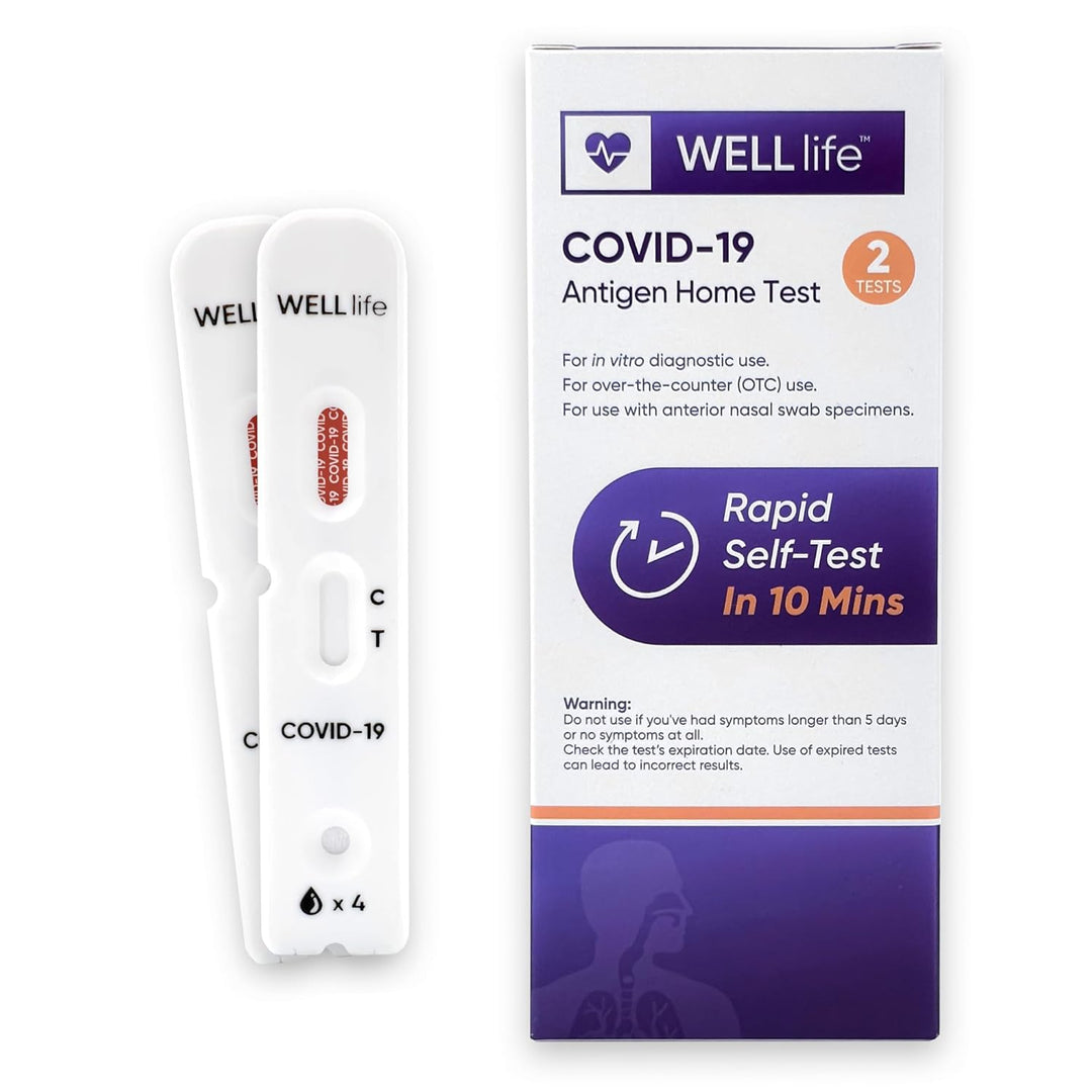 Well Life WELLlife Covid-19 Antigen Home Test, Covid Home Test Results in 10 Minutes FDA Cleared Covid Tests No Discomfortable